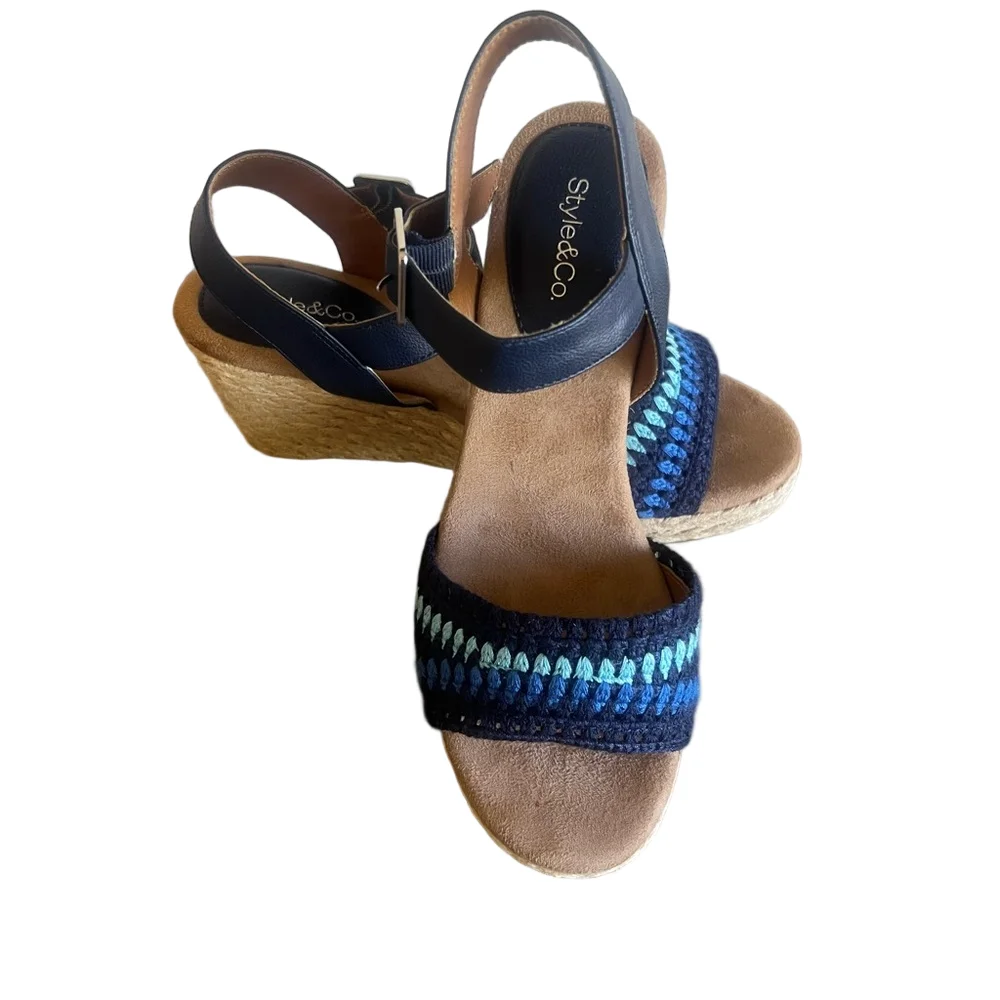 Style & Co Siggyy Wedge Espadrille Women's Sandal Size 8.5 #250995